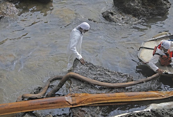 La semana pasada, áreas marino costeras de Taboga amanecieron contaminadas por una sustancia oleosa. La semana pasada, áreas marino costeras de Taboga amanecieron contaminadas por una sustancia oleosa.