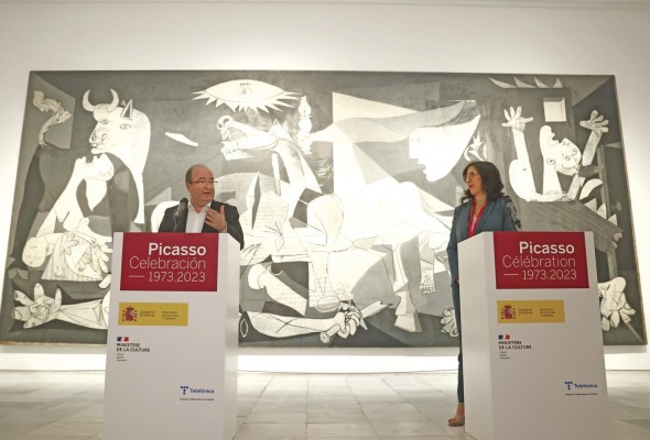 Imagen de archivo de la presentación en Madrid de la programación del Año Picasso. Imagen de archivo de la presentación en Madrid de la programación del Año Picasso.