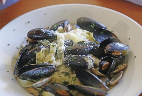 Fetuccine con mejillones Fetuccine con mejillones