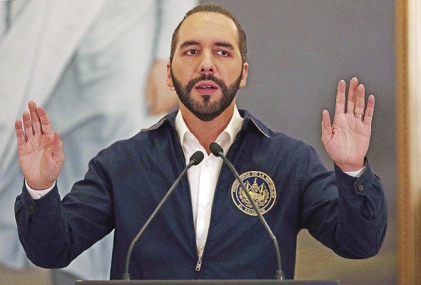El presidente de El Salvador, Nayib Bukele, habla en San Salvador (El Salvador). El presidente de El Salvador, Nayib Bukele, habla en San Salvador (El Salvador).