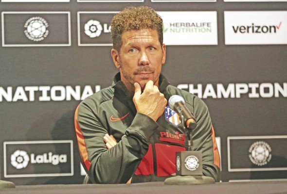 Diego Simeone, entrenador del Atlético de Madrid. Diego Simeone, entrenador del Atlético de Madrid.