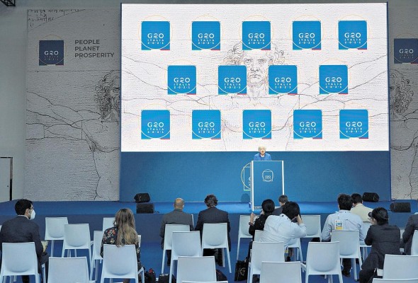 El respaldo del G20 en Venecia al mecanismo global de fiscalidad para las multinacionales es un paso 'histórico'. El respaldo del G20 en Venecia al mecanismo global de fiscalidad para las multinacionales es un paso 'histórico'.
