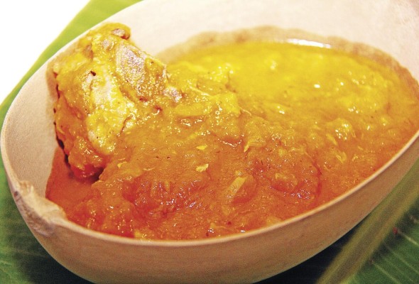 Guacho de platano y zapallo con costillitas de puerco Guacho de platano y zapallo con costillitas de puerco