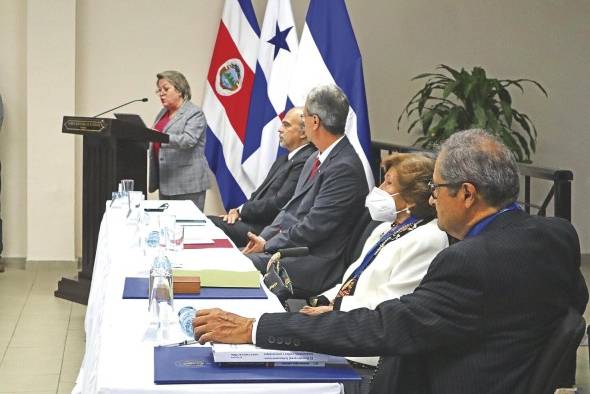 Palabras de María Eugenia López Arias, magistrada presidenta de la Corte Suprema de Justicia. Palabras de María Eugenia López Arias, magistrada presidenta de la Corte Suprema de Justicia.