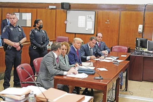 El expresidente Donald Trump compareció este martes ante el juez Juan Merchan del distrito de Manhattan en Nueva York El expresidente Donald Trump compareció este martes ante el juez Juan Merchan del distrito de Manhattan en Nueva York