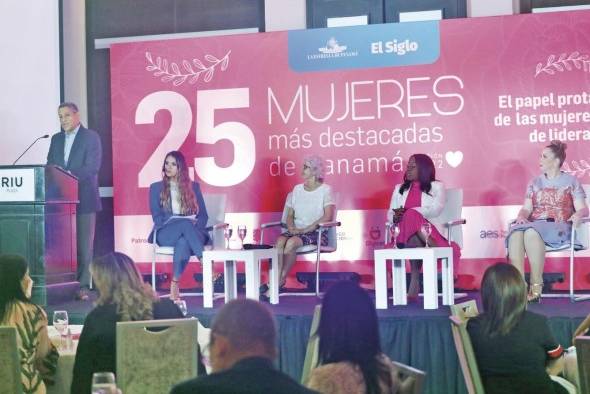 Eduardo Quirós, presidente de GESE, Ivette Leonardi, editora general de 'La Estrella de Panamá'; la consultora de creatividad cultural Amanda Destro; la vicepresidenta de la Asamblea Nacional de Diputados, Kayra Harding, y la economista y empresaria Elisa Suárez. Eduardo Quirós, presidente de GESE, Ivette Leonardi, editora general de 'La Estrella de Panamá'; la consultora de creatividad cultural Amanda Destro; la vicepresidenta de la Asamblea Nacional de Diputados, Kayra Harding, y la economista y empresaria Elisa Suárez.
