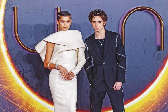 Los actores estadounidenses de la película, Zendaya (i) y Timothee Chalamet (d). Los actores estadounidenses de la película, Zendaya (i) y Timothee Chalamet (d).