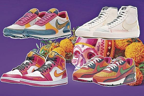 Colección de zapatillas de Nike con motivo del Día de Muertos. Colección de zapatillas de Nike con motivo del Día de Muertos.