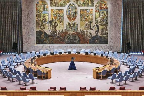 Vista de la sala del Consejo de Seguridad de las Naciones Unidas, en la sede de la ONU en Nueva York Vista de la sala del Consejo de Seguridad de las Naciones Unidas, en la sede de la ONU en Nueva York