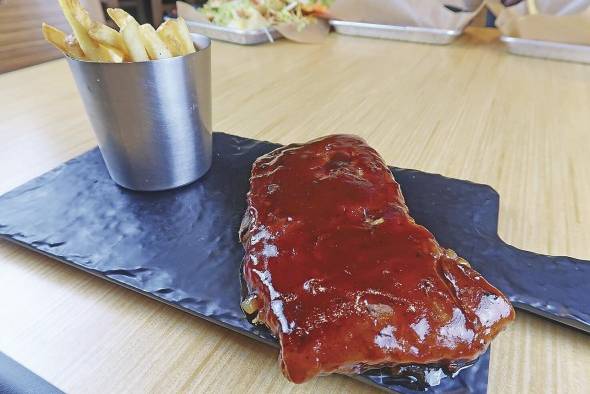 La 'honey bbq ribs', costilla de cerdo. La 'honey bbq ribs', costilla de cerdo.