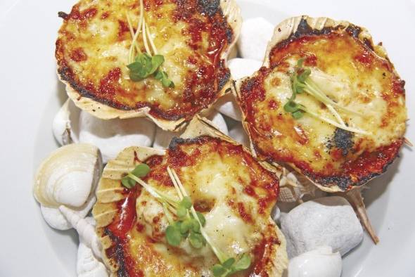 Vieiras a la gallega Vieiras a la gallega