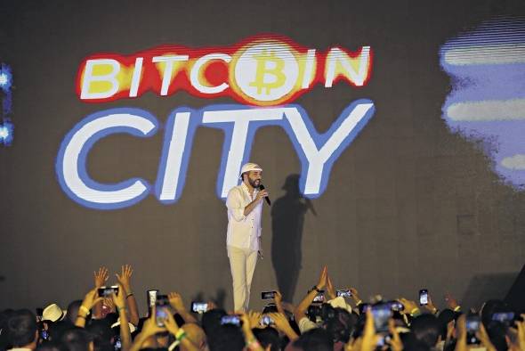 El presidente Nayib Bukele anunció el proyecto de ciudad bitcóin que funcionará en el oriente de El Salvador, en Santa María Mizata. El presidente Nayib Bukele anunció el proyecto de ciudad bitcóin que funcionará en el oriente de El Salvador, en Santa María Mizata.