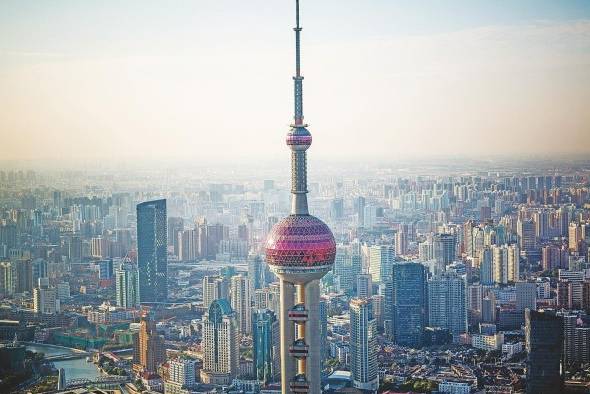 Vista aérea del centro de Shanghai, ciudad financiera china. Vista aérea del centro de Shanghai, ciudad financiera china.