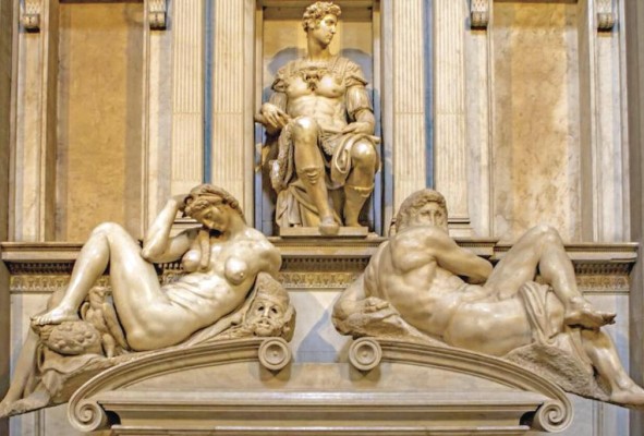 Imagen de las Tumbas de los Medici de San Lorenzo, en Florencia, Italia (1524). Imagen de las Tumbas de los Medici de San Lorenzo, en Florencia, Italia (1524).