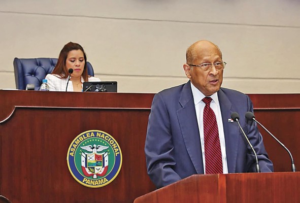 El ministro de Economía y Finanzas, Héctor Alexander, durante la presentación del presupuesto general del Estado 2024. El ministro de Economía y Finanzas, Héctor Alexander, durante la presentación del presupuesto general del Estado 2024.