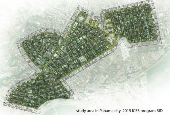 Zona de estudio de 'Walkability Tool' en la ciudad de Panamá Zona de estudio de 'Walkability Tool' en la ciudad de Panamá