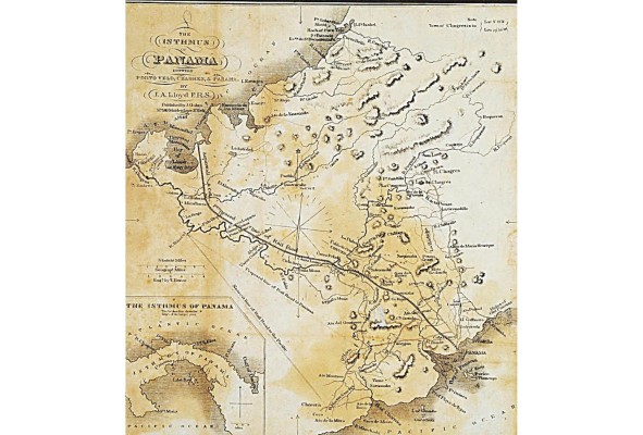 Mapa del istmo de Panamá entre Portobelo, Chagres y Panamá. Este mapa muestra la ruta propuesta para el ferrocarril entre Aspinwall y Panamá. Publicado por J. Oakes 140 Maiden Lane, New York. The Huntington Library, Los Ángeles, CA, EE. UU. Mapa del istmo de Panamá entre Portobelo, Chagres y Panamá. Este mapa muestra la ruta propuesta para el ferrocarril entre Aspinwall y Panamá. Publicado por J. Oakes 140 Maiden Lane, New York. The Huntington Library, Los Ángeles, CA, EE. UU.