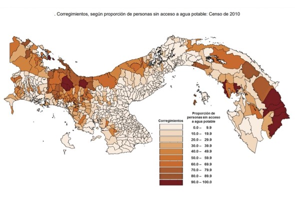 Personas sin acceso a agua potable en Panamá, (año 2014). Personas sin acceso a agua potable en Panamá, (año 2014).