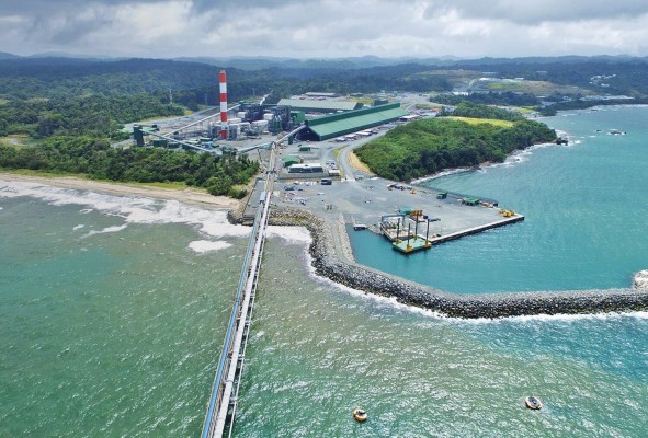 Vista panorámica del puerto Punta Rincón, en la provincia de Colón, desde donde se realizan las exportaciones de concentrado de cobre. Vista panorámica del puerto Punta Rincón, en la provincia de Colón, desde donde se realizan las exportaciones de concentrado de cobre.
