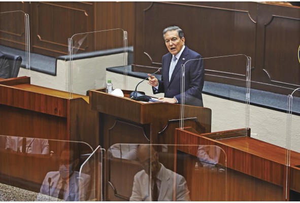 El presidente Laurentino Cortizo, durante su discurso de primer año de gobierno en la Asamblea Nacional. El presidente Laurentino Cortizo, durante su discurso de primer año de gobierno en la Asamblea Nacional.