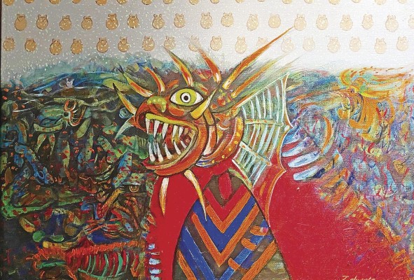 'Diablico sucio' 2006. Acrílico sobre lienzo. 'Diablico sucio' 2006. Acrílico sobre lienzo.