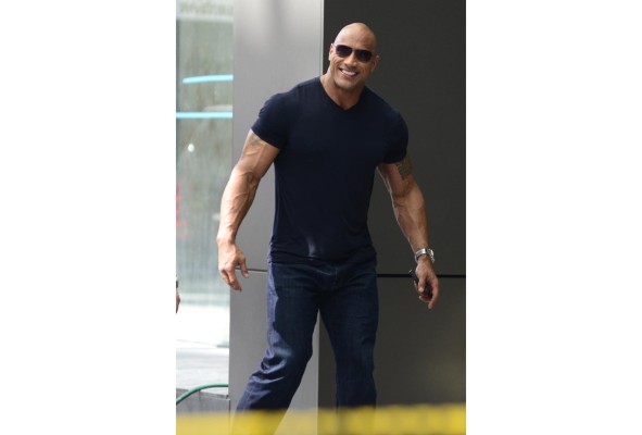 Dwayne Johnson, La Roca, durante la filmación de 'The Hero' en Panamá. Dwayne Johnson, La Roca, durante la filmación de 'The Hero' en Panamá.
