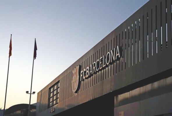 Las oficinas del FC Barcelona en una foto de archivo Las oficinas del FC Barcelona en una foto de archivo