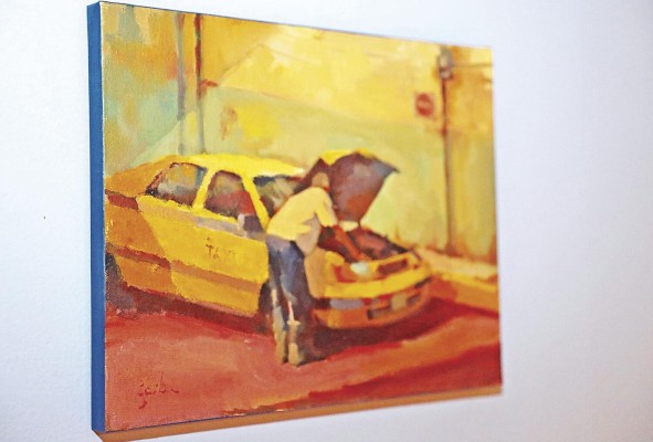 Una de las obras de la exposición “George Scribner- Nunca me fui”. Una de las obras de la exposición “George Scribner- Nunca me fui”.