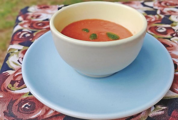 Gazpacho de tomate y sandía Gazpacho de tomate y sandía