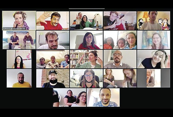 Sala virtual Actinio, a través de la plataforma Zoom. Sala virtual Actinio, a través de la plataforma Zoom.