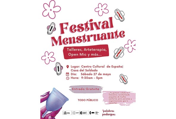 El Festival Menstruante celebrará su segunda edición el día de hoy. El Festival Menstruante celebrará su segunda edición el día de hoy.