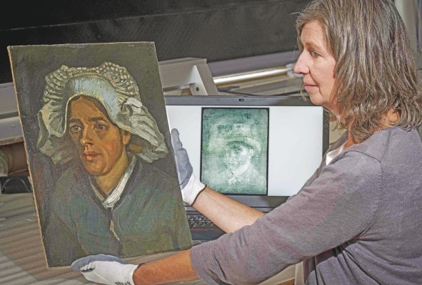 Lienzo de Van Gogh en cuyo reverso se descubrió otra pintura. Lienzo de Van Gogh en cuyo reverso se descubrió otra pintura.
