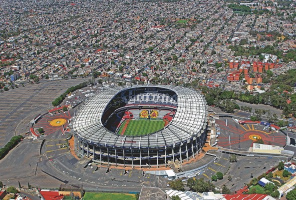 El estadio Azteca, en la ciudad de México, que en 2026 se convertirá en el primer estadio que acogerá un Mundial por tercera vez. El estadio Azteca, en la ciudad de México, que en 2026 se convertirá en el primer estadio que acogerá un Mundial por tercera vez.