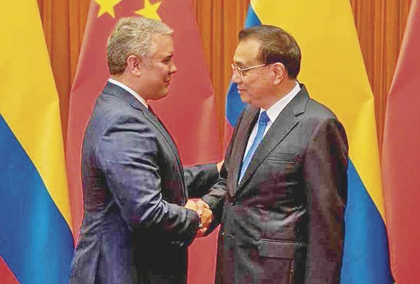 El presidente de Colombia Iván Duque en su visita a China. El presidente de Colombia Iván Duque en su visita a China.