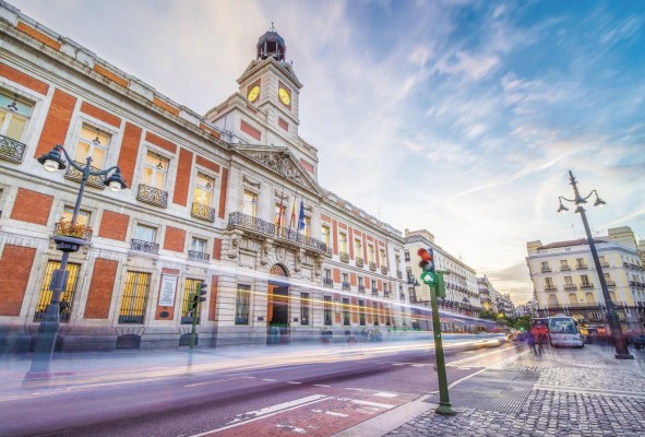 El reloj de La puerta del Sol El reloj de La puerta del Sol
