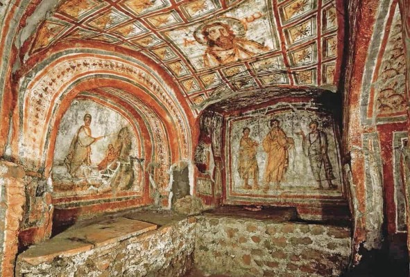 El arte paleocristiano se desarrolló desde el inicio del cristianismo. Las catacumbas eran el espacio para la sepultura de los cristianos que recién marcaron esta religión. El arte paleocristiano se desarrolló desde el inicio del cristianismo. Las catacumbas eran el espacio para la sepultura de los cristianos que recién marcaron esta religión.