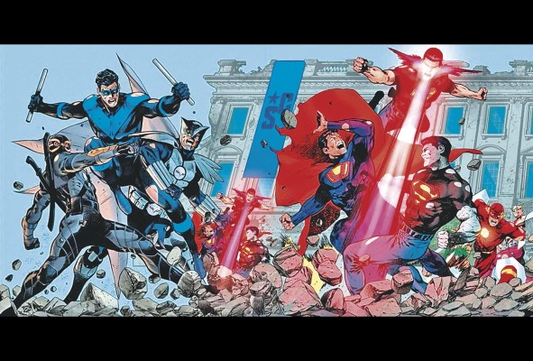 The War for Earth-3 comenzará el evento de DC el 11 de marzo y culminará el 29 del mismo mes con otras cuatro entregas. The War for Earth-3 comenzará el evento de DC el 11 de marzo y culminará el 29 del mismo mes con otras cuatro entregas.
