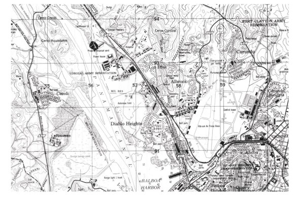 Plano de la ciudad y los poblados de la antigua Zona del Canal, 1960. Plano de la ciudad y los poblados de la antigua Zona del Canal, 1960.