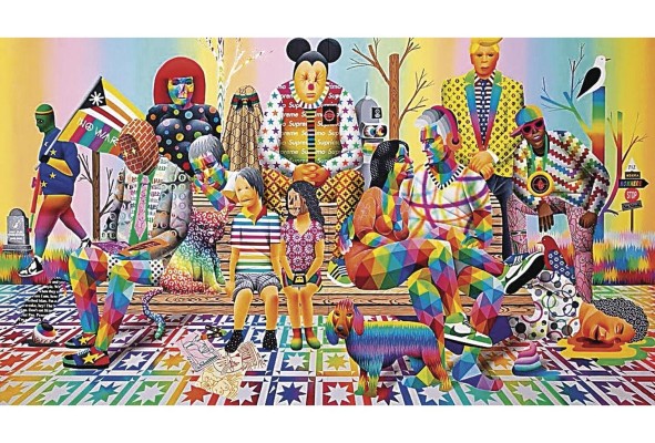 Parte de 'Costumbrismo Futuristico', la exhibición de 'Okuda' San Miguel en Panamá. Parte de 'Costumbrismo Futuristico', la exhibición de 'Okuda' San Miguel en Panamá.
