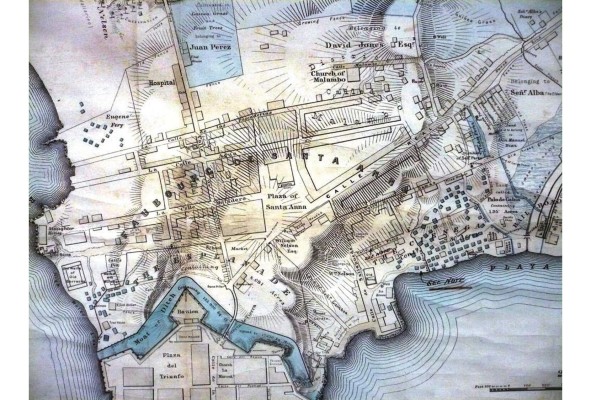 Plano de 1857 y que detalla las propiedades del ferrocarril. Plano de 1857 y que detalla las propiedades del ferrocarril.
