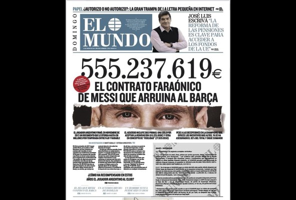 Portadas del diario El Mundo del domingo 31 de enero y martes 2 de febrero. Portadas del diario El Mundo del domingo 31 de enero y martes 2 de febrero.