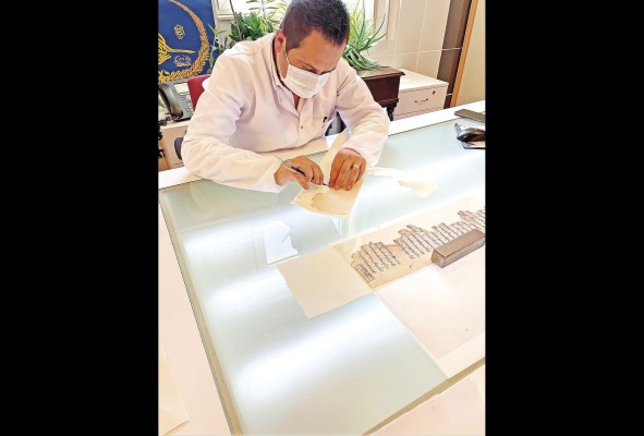 Trabajos de restauración en los Archivos Trabajos de restauración en los Archivos