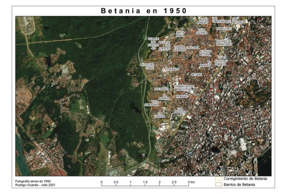 Se observa cómo se ha urbanizado el corregimiento de Betania, y la ciudad en general, contrastando con la imagen anterior. Se observa cómo se ha urbanizado el corregimiento de Betania, y la ciudad en general, contrastando con la imagen anterior.