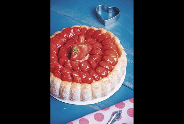 Charlotte de fresas Charlotte de fresas