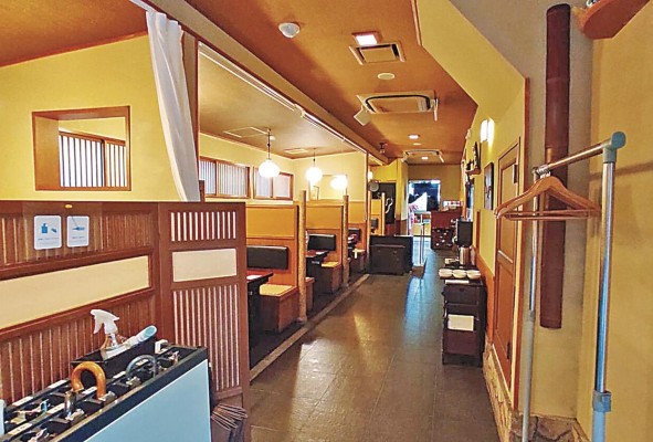 Interior del restaurante tradicional de Templo Sensoji, ubicado en la calle Nakamise de Asakusa. Interior del restaurante tradicional de Templo Sensoji, ubicado en la calle Nakamise de Asakusa.