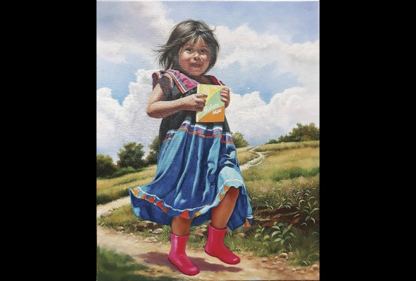 'Recorriendo mi sendero', una obra del artista Iván Delgado en la subasta. 'Recorriendo mi sendero', una obra del artista Iván Delgado en la subasta.