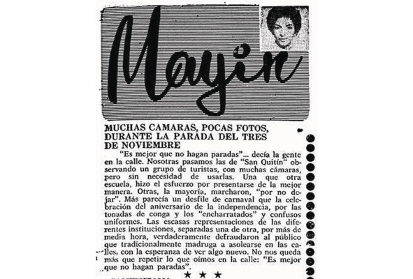 Columna de opinión 'Mayín' en el diario 'El Día'. Columna de opinión 'Mayín' en el diario 'El Día'.