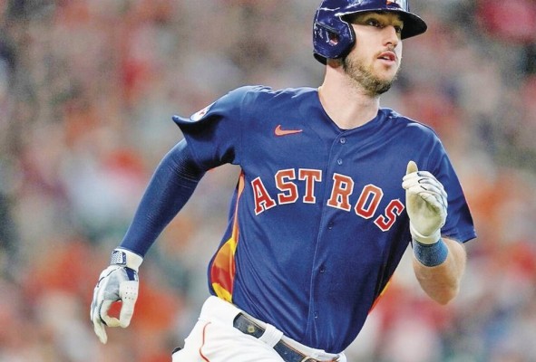 Kyler Tucker es clave en la ofensiva de los Astros de Houston. Kyler Tucker es clave en la ofensiva de los Astros de Houston.
