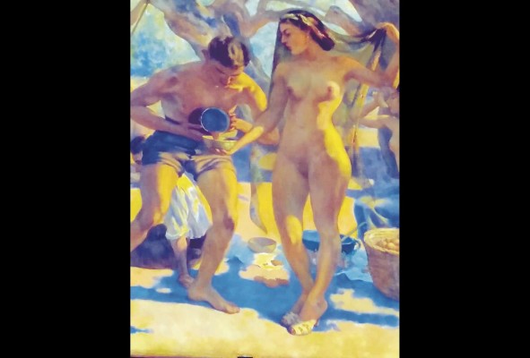 En las telas murales del Salón Tamarindo del Palacio de Las Garzas de Panamá, existe una sensual figura, colocada en primer plano. En las telas murales del Salón Tamarindo del Palacio de Las Garzas de Panamá, existe una sensual figura, colocada en primer plano.
