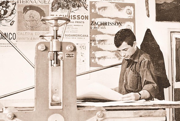 El artista, en 1965. El artista, en 1965.